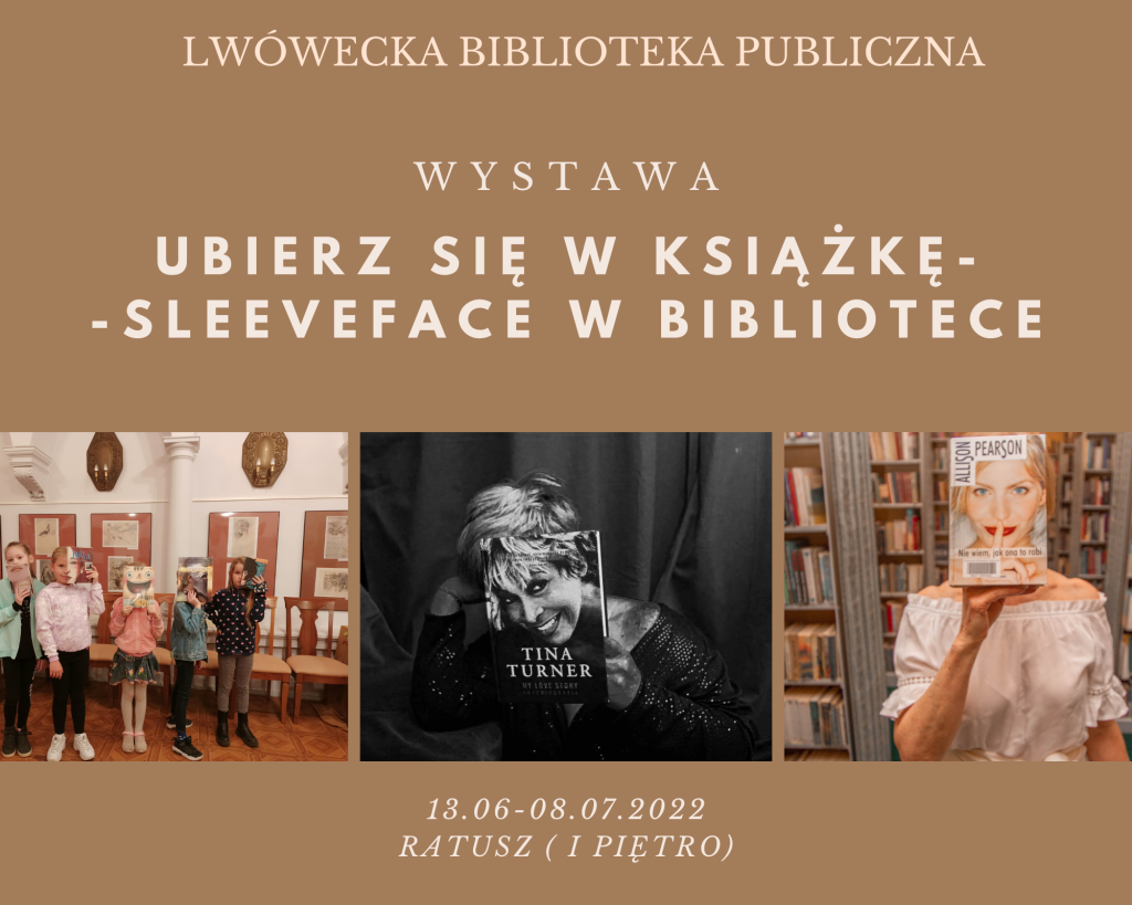 Wystawa - Ubierz się w książkę - SLEEVEFACE w bibliotece. 13.06-08.07.2022 Ratusz (I piętro)